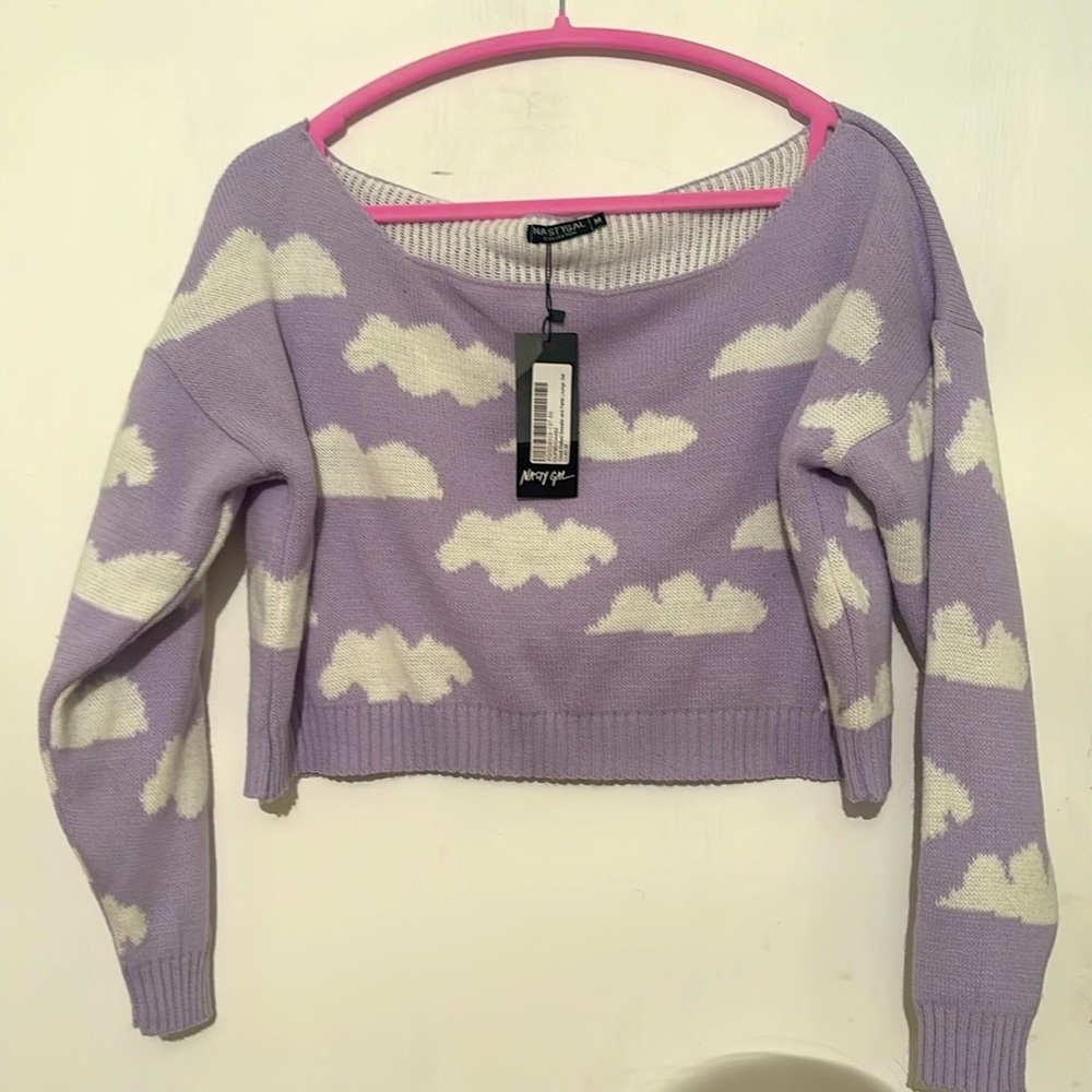 Medium Long Sleeve Top Light Purple “Nasty Gurl”​